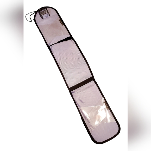 Travelon Neck Tie Traveling Case Black Padded Travel Case Heavy Canvas Vintage - Picture 2 of 4